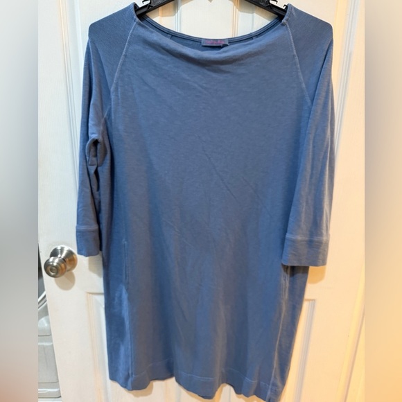 Fresh Produce Relaxed Blue Long Sleeve T-Shirt Dress w pockets💙 - Picture 1 of 4